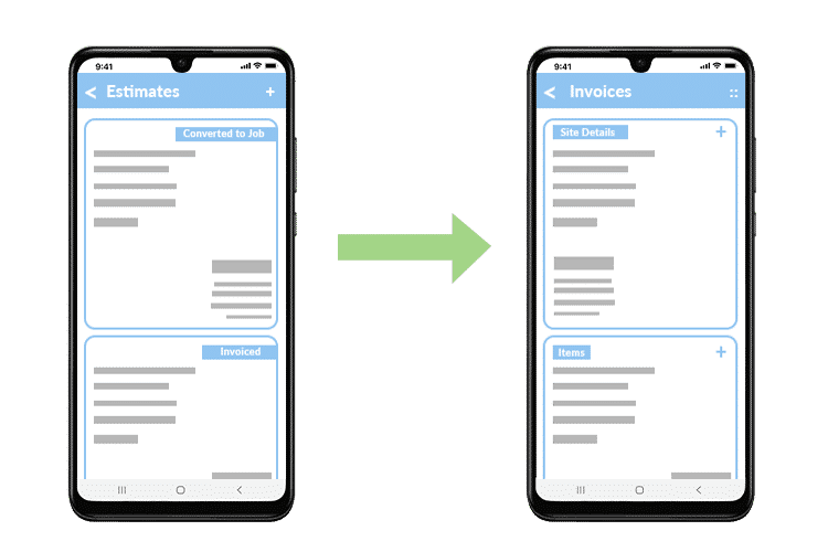 Convert Estimates to Jobs or Invoices